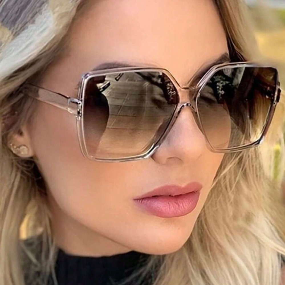 Minimalist Brown Square Sunnies Sunglasses